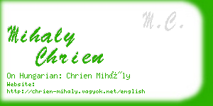 mihaly chrien business card